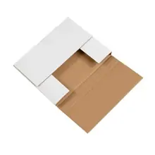 10 1/4 x 8 1/4 x 1 1/4" White Easy-Fold Mailers
