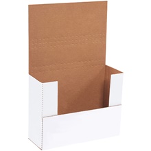 11 1/8 x 8 5/8 x 4" White Easy-Fold Mailers