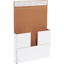 12 1/8 x 9 1/8 x 2" White Deluxe Easy-Fold Mailers