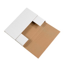 12 1/8 x 9 1/8 x 2" White Easy-Fold Mailers